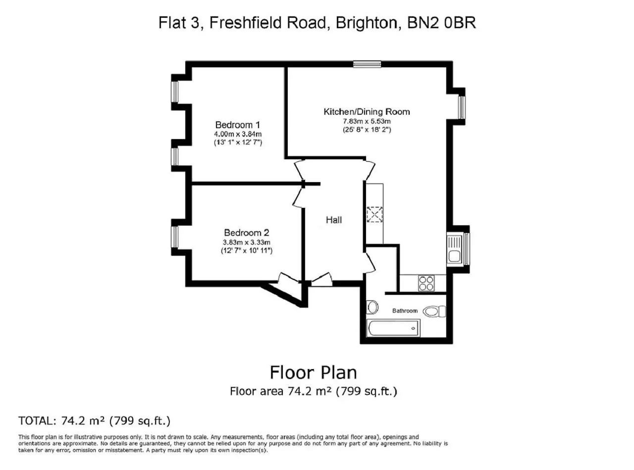 2 Bed Flat Near Beach, Hospital & Brighton College, Ideal For Long Stay Guests